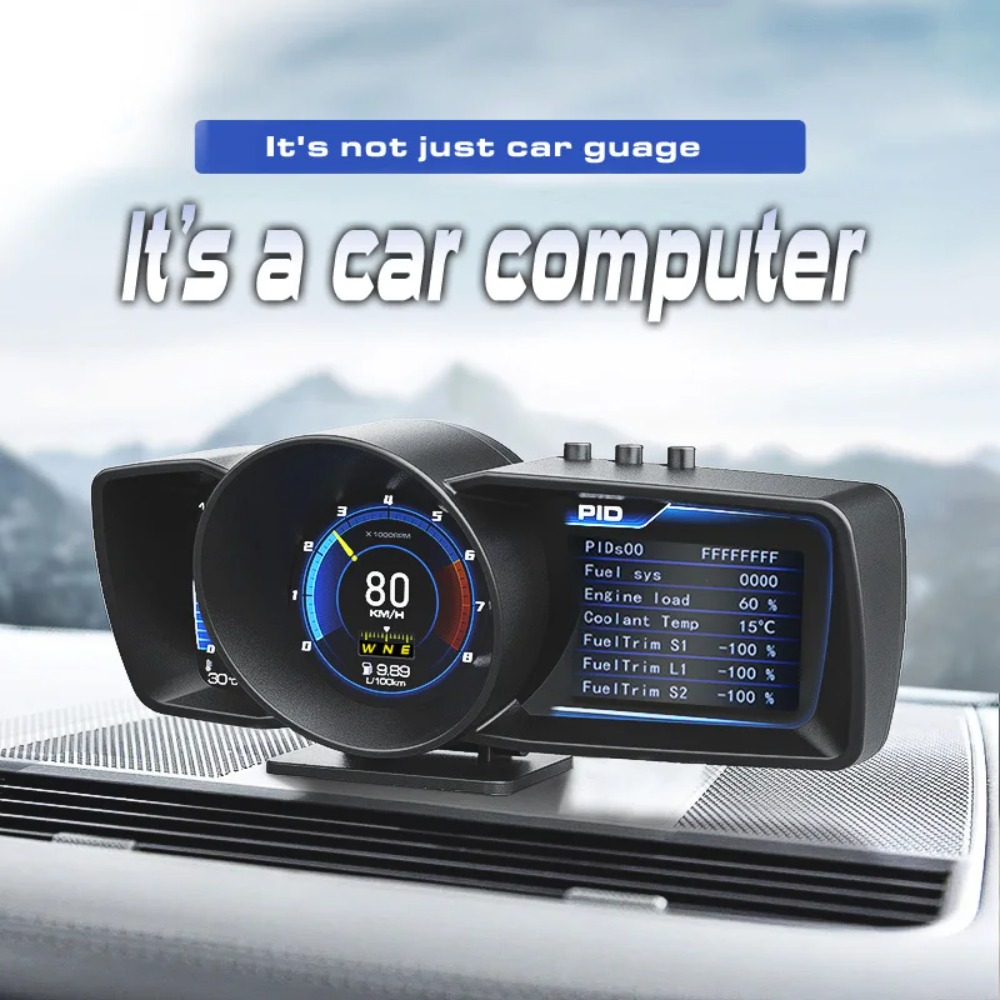 Hud Obd2 Multi Function Alarm - HUD OBD2+GPS Multi-Function Dashboard Smart Speedometer