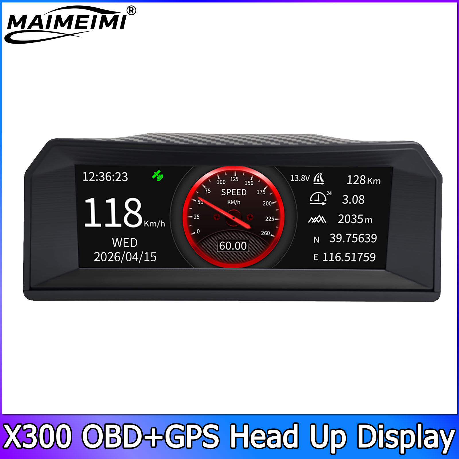 X300 Multifunctional Instrumen - Hud Obd2 Multi Function Alarm ulasan dan harga