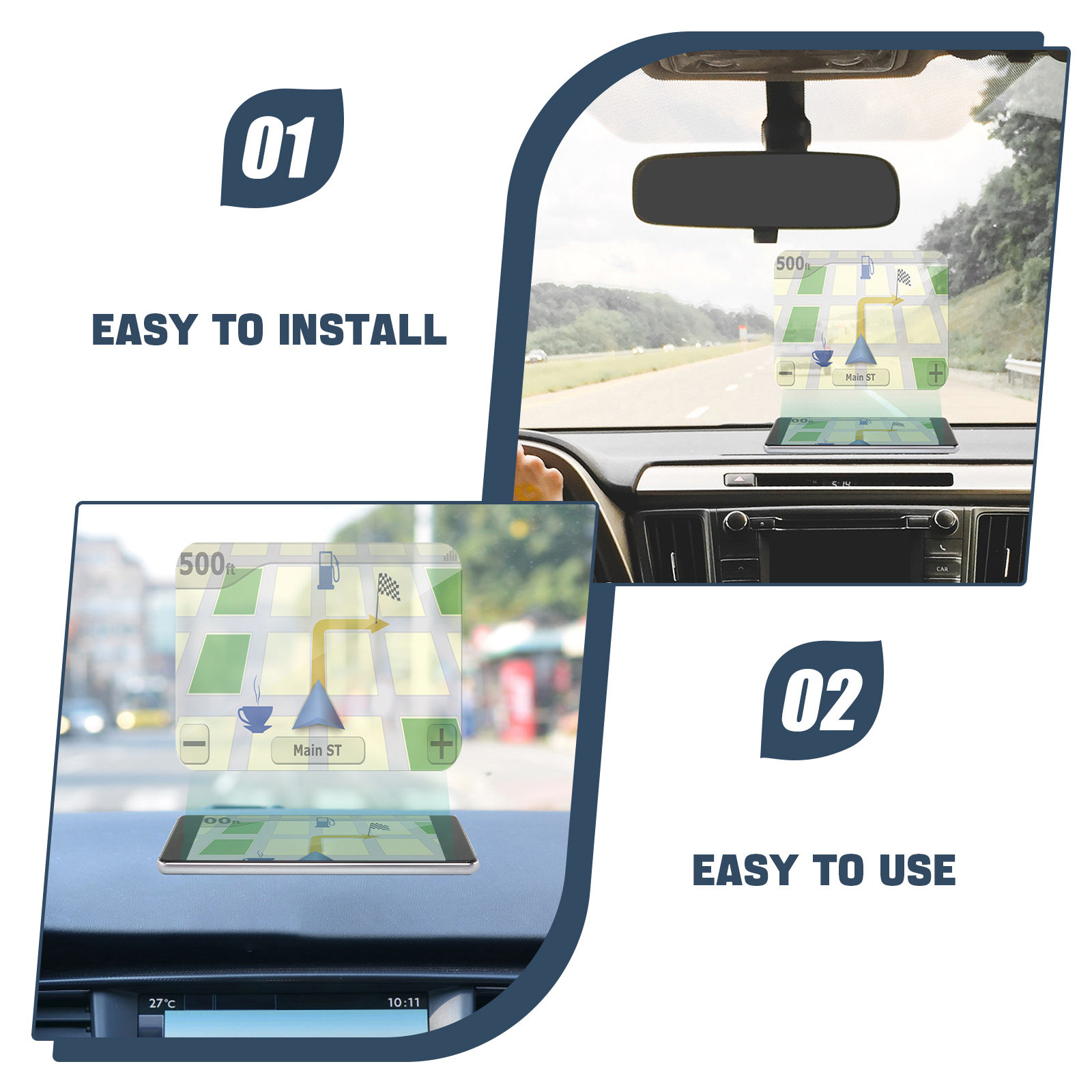 5Pcs Car Hud Display Reflectiv - Hud Reflection Film Windshield ulasan dan harga