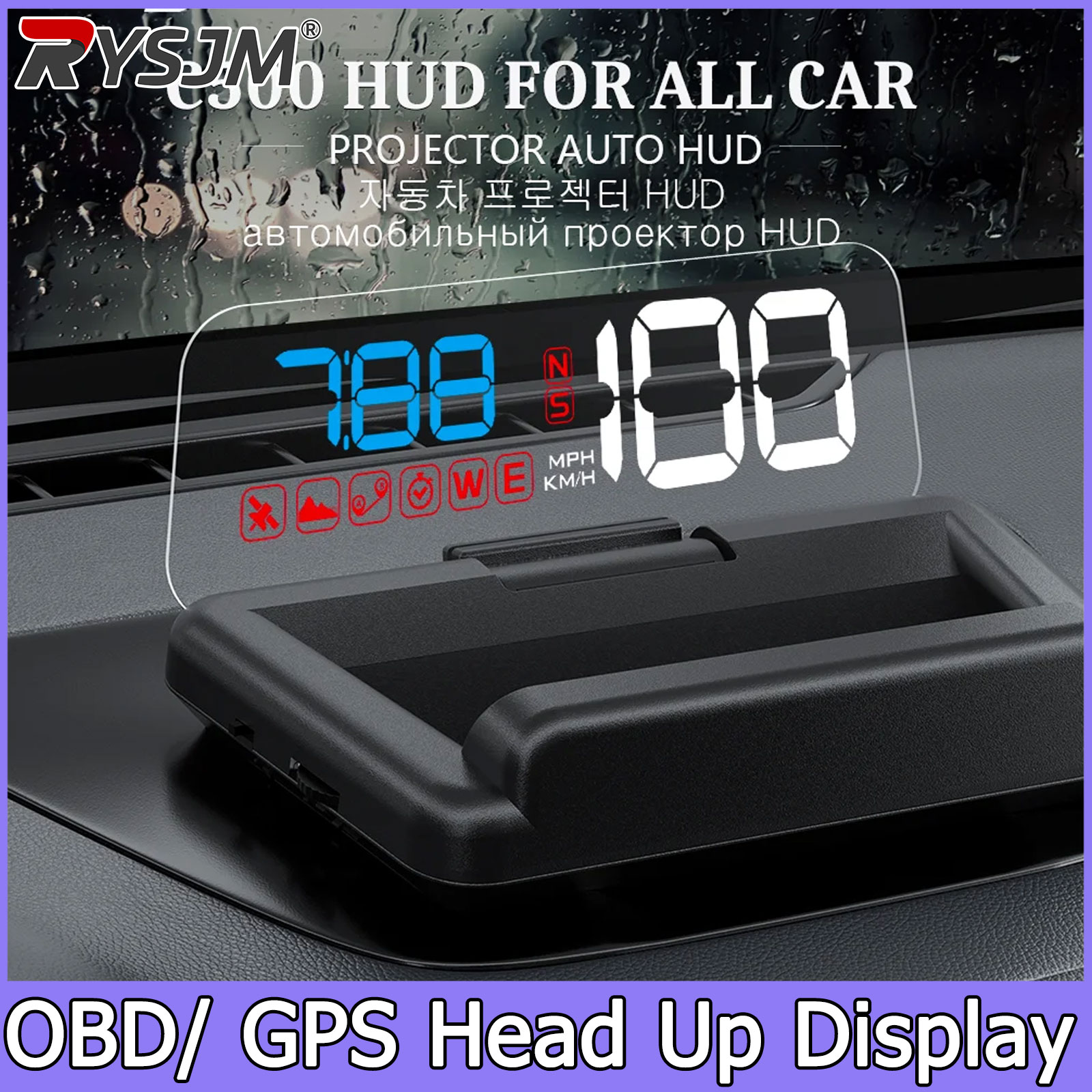 C500/T900,OBD/GPS HUD Auto Hea - Car Hud Head Up Display Gps ulasan dan harga