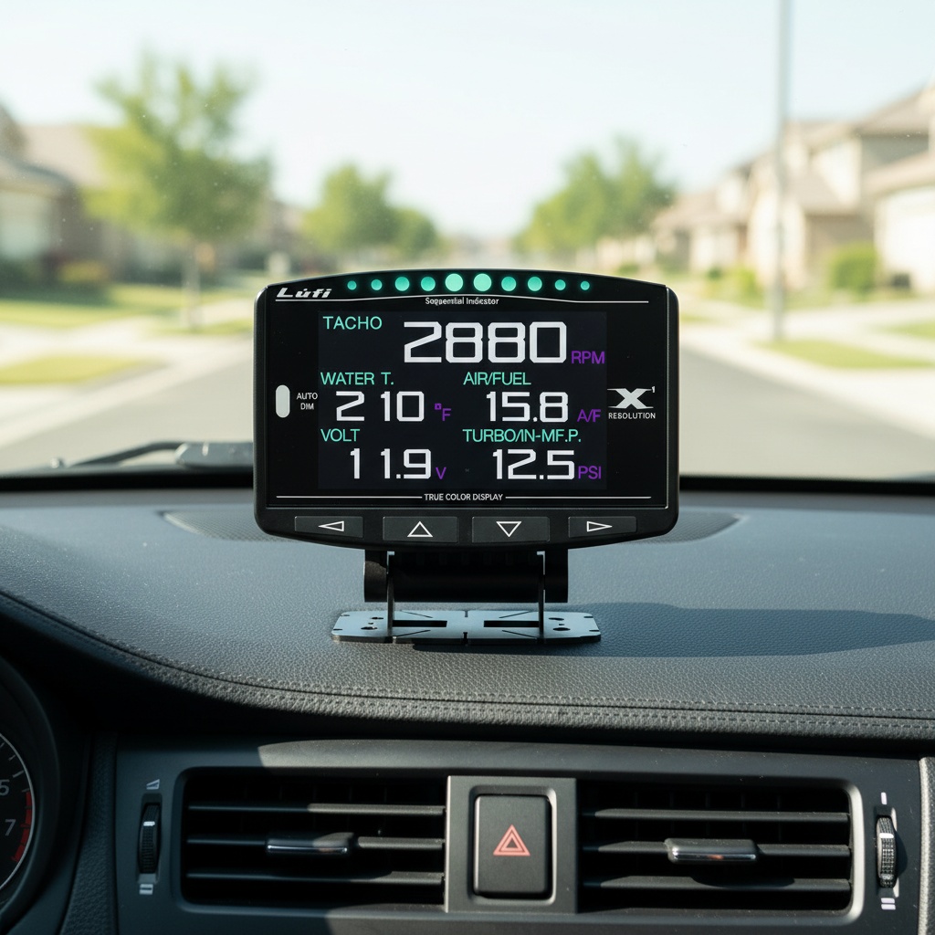 Lufi X1 OBD2 Digital Gauge Tur - Obd2 Hud Speedometer Projector ulasan dan harga