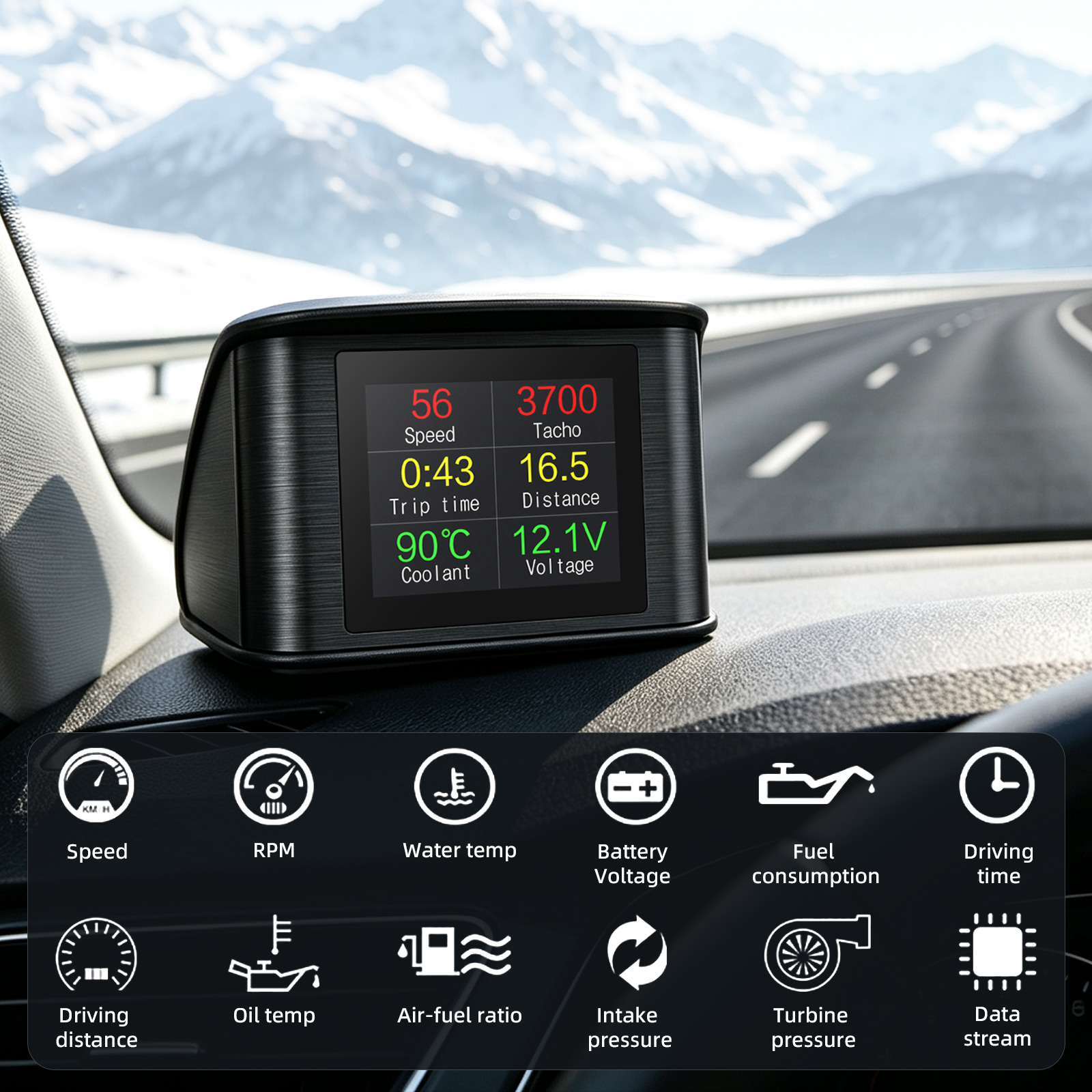 OBD2 HUD Car Head Up Display P - Obd2 Hud Speedometer Projector ulasan dan harga