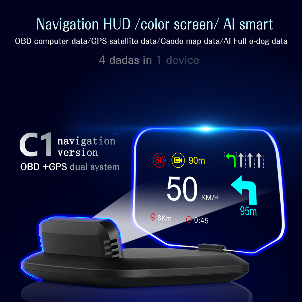 For All Car 5inch Multifunctio - Hud Obd2 Multi Function Alarm ulasan dan harga