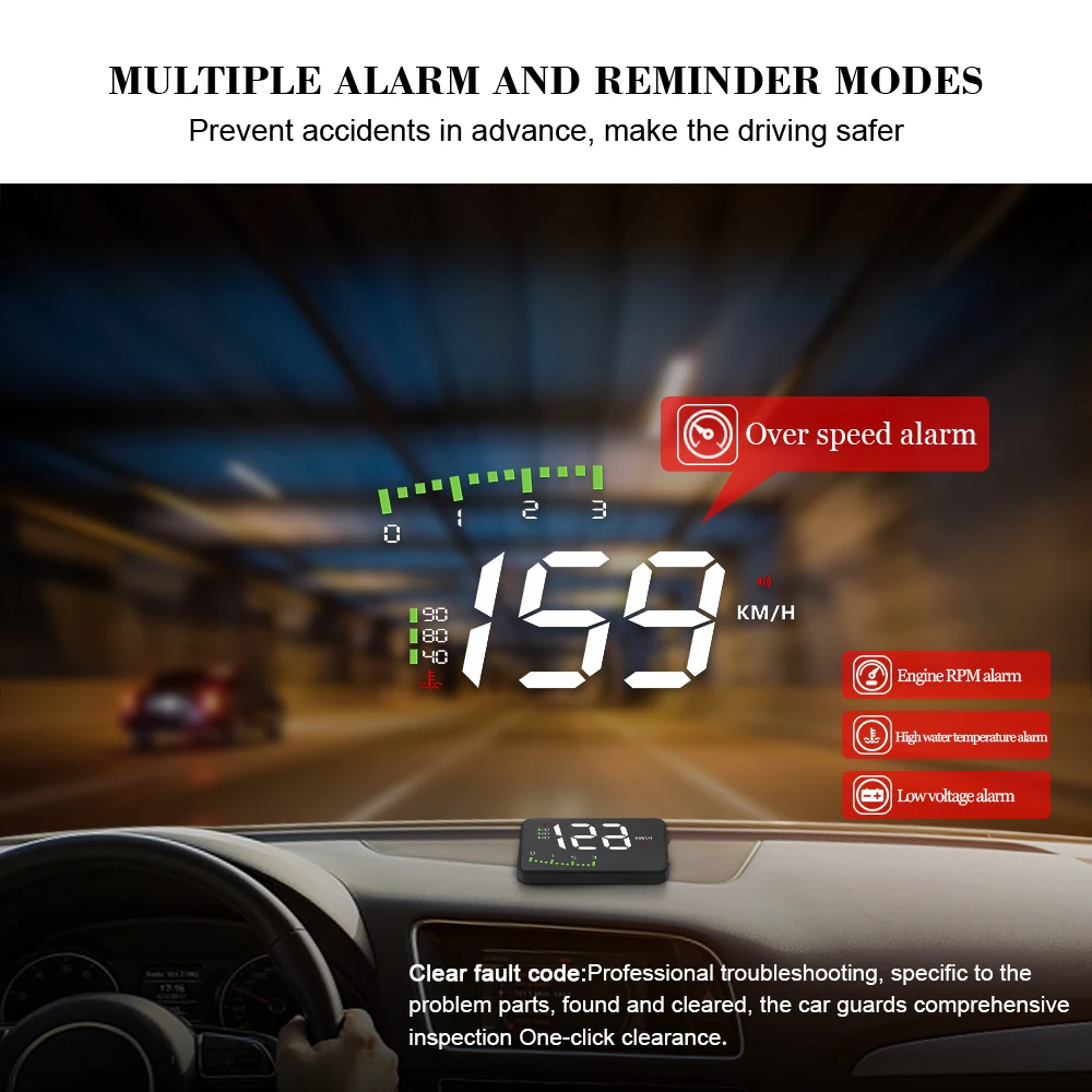 A900 Car OBD2 For HUD Windshie - Obd2 Hud Speedometer Projector ulasan dan harga