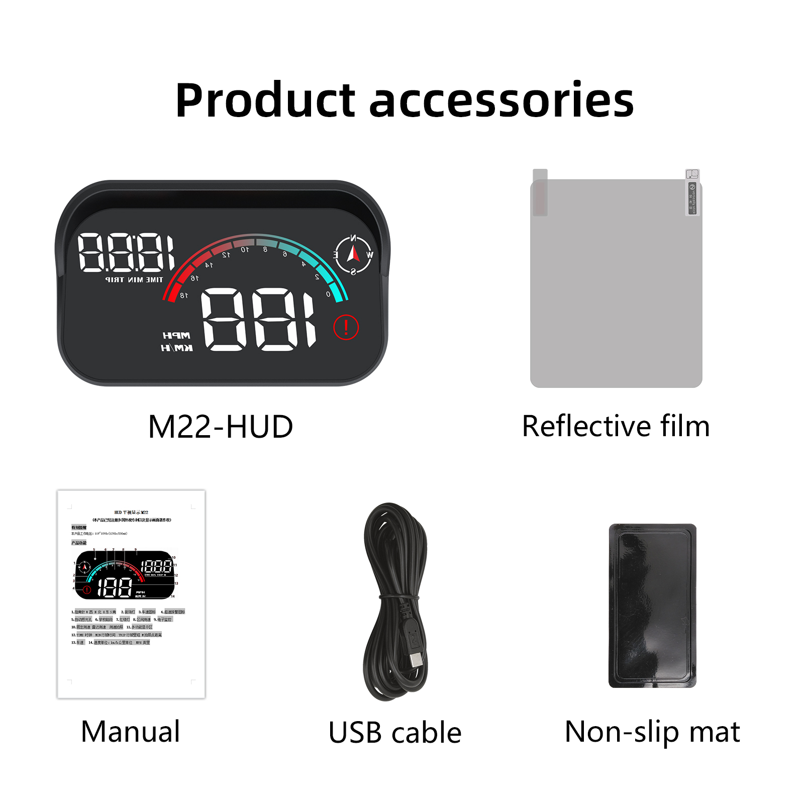 M22 Car GPS HUD Head Up Displa - Hud Speedometer Digital Universal ulasan dan harga