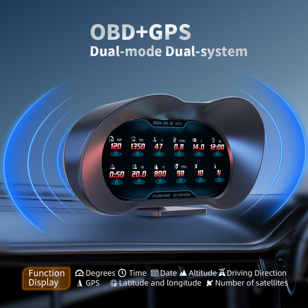 2025 New Model HUD P5 Speedome - Hud Obd2 Multi Function Alarm ulasan dan harga