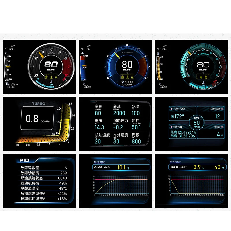 A600 Car HUD Multi-Function Da - Hud Obd2 Multi Function Alarm ulasan dan harga