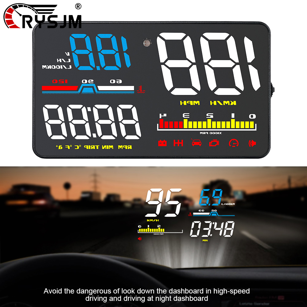 D5000 OBD HUD Car Digital Head - Hud Obd2 Multi Function Alarm ulasan dan harga