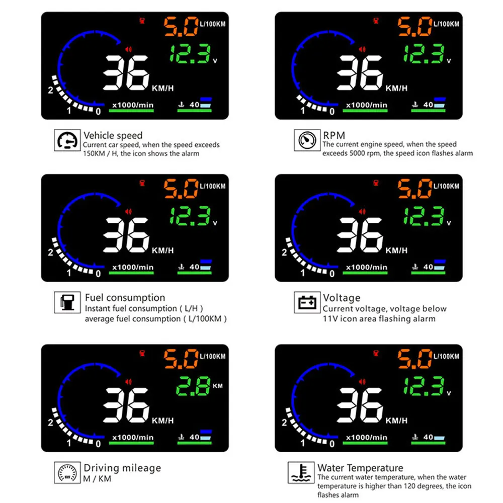 A8 OBD HUD Head-up Display Spe - Car Hud Head Up Display Gps ulasan dan harga