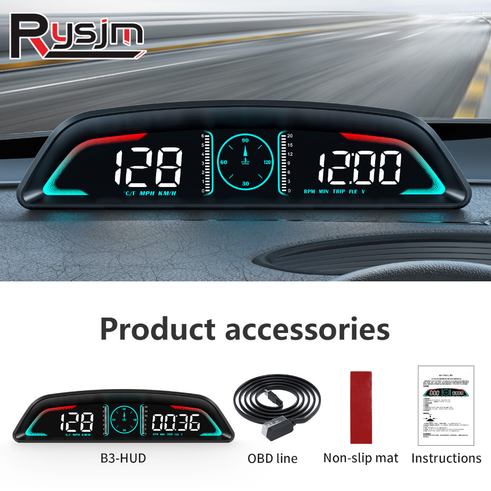 B3 OBD2 HUD Multifunctional Di - Hud Obd2 Multi Function Alarm ulasan dan harga