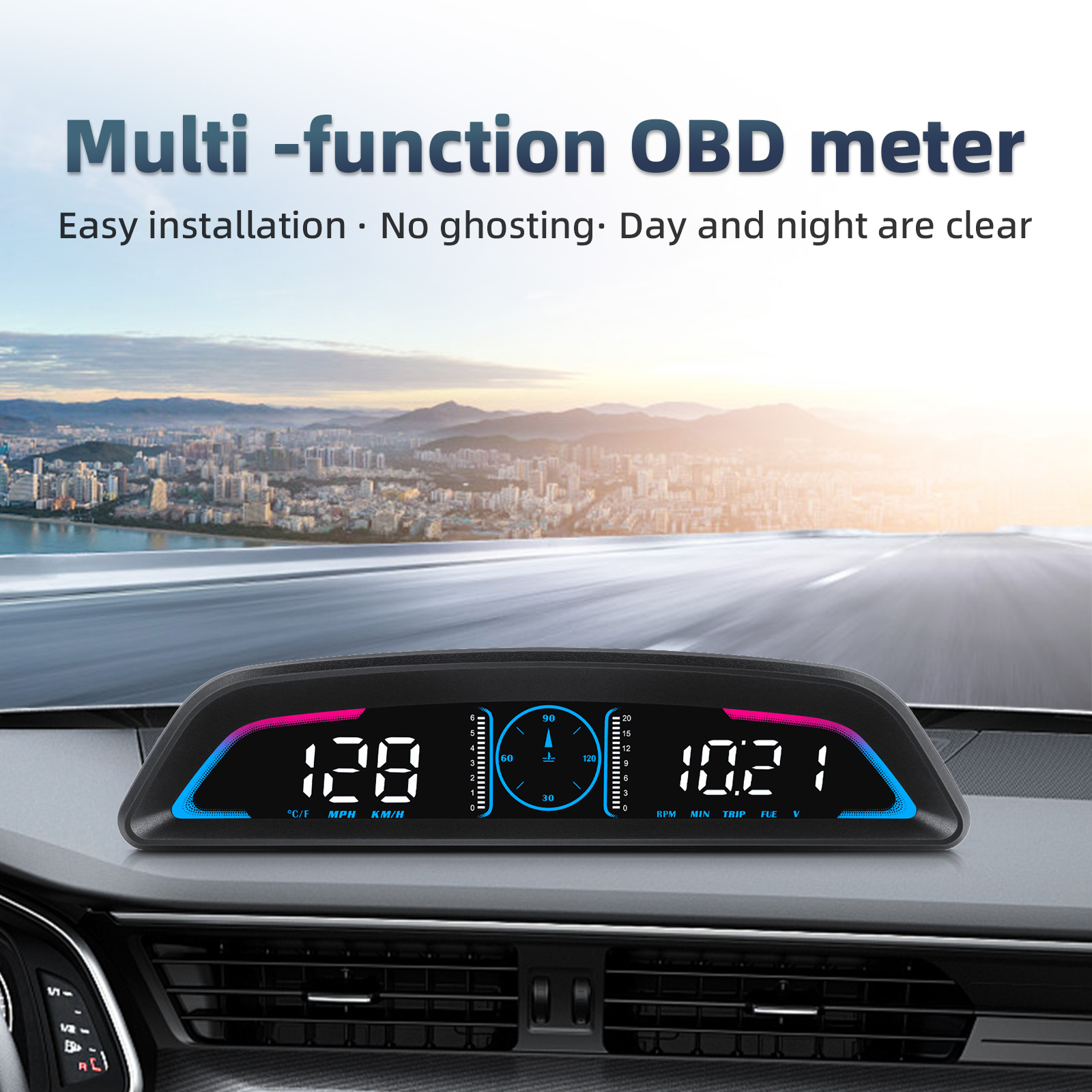 B3 OBD2 HUD Multifunctional Di - Hud Obd2 Multi Function Alarm ulasan dan harga